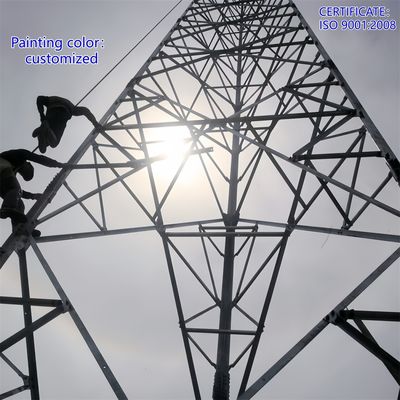 3-Bein-Winkelstahl-Turm Kommunikationsturm Q355 Stahl 28m Mobilfunknetz Windbeständig Küstenregionen