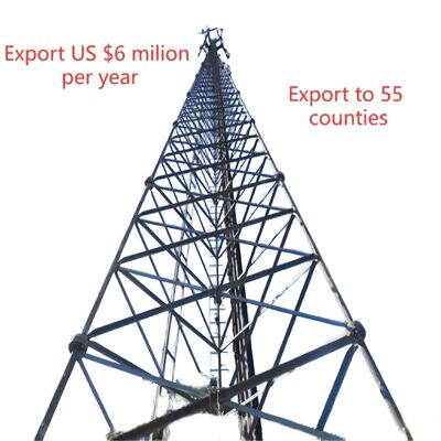 3 Beine Tubulierter Nahtlosstahl 20 30 40M Galvanisierter 5G GSM Cdma Isp Telekommunikationsturm
