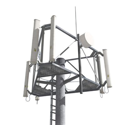 Monopol-Turm Telekommunikationsturm, konstruiert aus Stahl mit geringer und hoher Zugfestigkeit, mit den Bemessungsvorschriften EN 1991-1-4 & EN 1993-3-1 für die Leistung.
