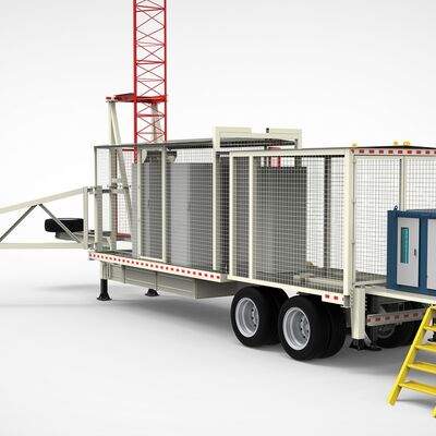 30M Teleskopturm Galvanisierter Stahl-LKW Montierte Kommunikationsantenne 40M/S Windwiderstand ISO-zertifiziert