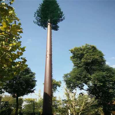 Bionischer Baumturm mit integriertem Kabelmanagement und versteckten Plattformen zur Unterstützung von Telekommunikations-Mikrowellen- und Umweltüberwachungsgeräten