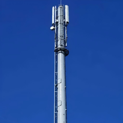 16 24 38 Meter platzsparender Monopole-Turm Schnelle Errichtung für Fußgängerzone 5G