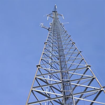 100FT 3-Röhren-Stahl-Kommunikationsröhren-BTS-Radioantennenturm HDG für Telekommunikations-Basisstation