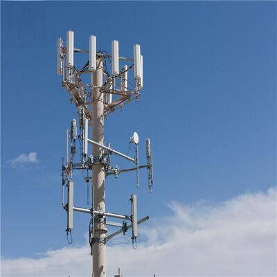 20 m Q355-Stahl-Monopolturm-Dachhalterung für die 5G-Bereitstellung in Bürogebäuden