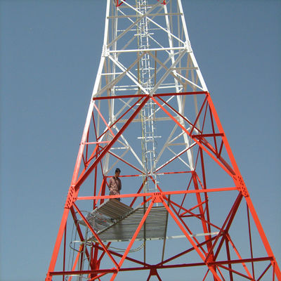 Mobilfunknetz 4G 5G GSM Funksignal 4 Bein Winkel Stahl Telekommunikationsturm Telekommunikation