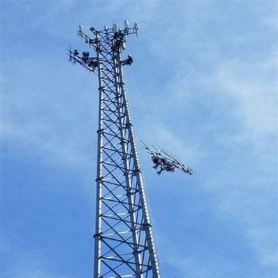 Tubular Telecom Stahl 3-beiniger Turm Mobilfunknetz 4G 5G Signal Radio Antenne Dreieckster Telekommunikationsturm &amp; Zubehör