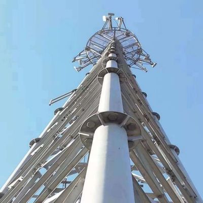30m Rohr-WLAN 3 Beine Rohrstahlturm Gitter nahtloser Mast Mikrowellenkommunikation Antennenturm