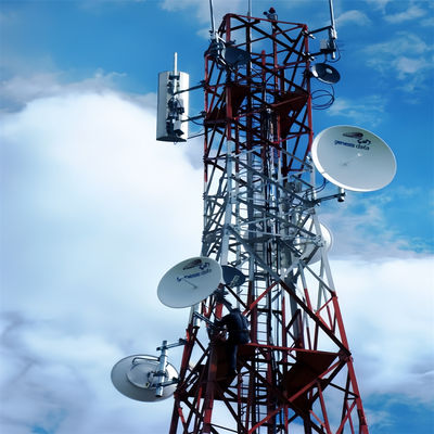 Vierbeiniger Vierbeiniger Turm Gittersignal Telekommunikationsantenne Winkel Stahlzelle Mikrowellenkommunikationsturm
