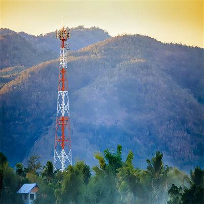 50 60 70 80 Meter 3G 4G 5G Mast Antenne Schutz 4-Bein Gitter Selbsttragende Pylon Stahlstruktur Telekommunikationsturm