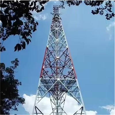28-50M Antenne 3 Beine Galvanisiertes Stahlgitter Turm Telekommunikationsrohr Winkel Mobilfunkturm