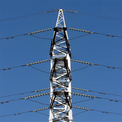 Elektrische Energie Hochspannung Übertragung Turm Stahlpol Antenne Monopol Turm