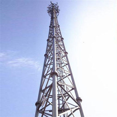 Rundstahl Kommunikation Mobiltelefon Selbsttragende Gitterturm Antenne Rohrmast 3 Beine
