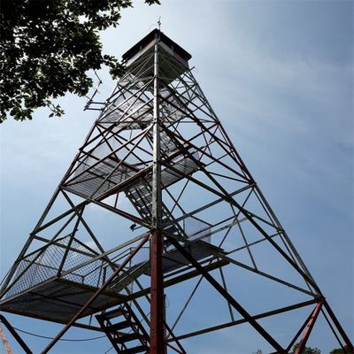 Gitterwinkelstahlplattform Wachturm Bergwald Aussicht Feuerbeobachtungswache