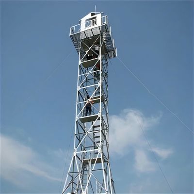 Hot Dip Galvanized 4 Leg Guard Tower Winkel Stahluhr Feuerbeobachtungsturm
