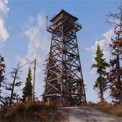 Vorgefertigter Wachturm Stahlkonstruktion AR500 / Q355 Wachhaus Plattform Beobachtungsturm