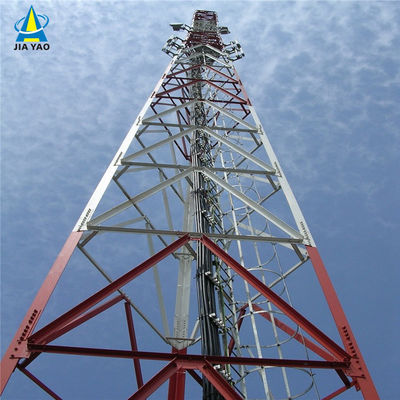 Dreibeiniger frei stehender Gitterturm 60 Grad Winkel Stahl Telekommunikation galvanisierter Stahlturm