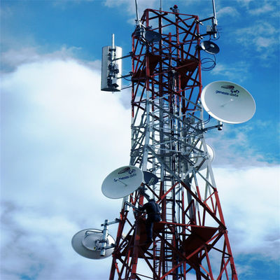 20m 40m 45m 50m Vierbein Stahlmast GSM Mobilfunk Telekommunikation Bts Antenne Kommunikationsturm
