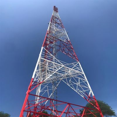 Telekommunikationsunterkunft 60m 4 Bein Winkelstahl Turm Winkel Gitter Radio Antenne 4g Wireless Ausrüstung