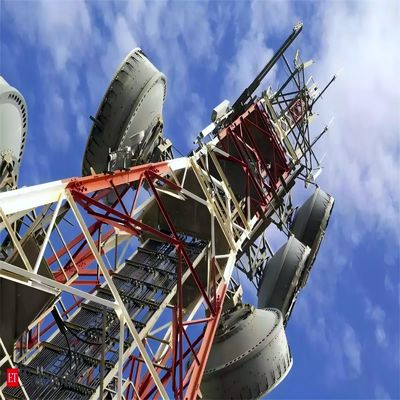 4G drahtloses Fernsehen im Freien Mobiltelefon Kommunikation Satelliten Mikrowellenfunk Antenne Gitterturm 4 Bein Winkelturm