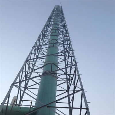 Selbstständige Gitterstange aus Stahl Mikrowelle Radio Wifi Telekommunikation 4 Beine Winkel Zellturm und Gittermast zum Verkauf