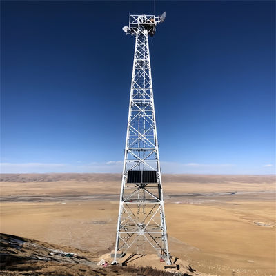 Selbstständige Gitterstange aus Stahl Mikrowelle Radio Wifi Telekommunikation 4 Beine Winkel Zellturm und Gittermast zum Verkauf