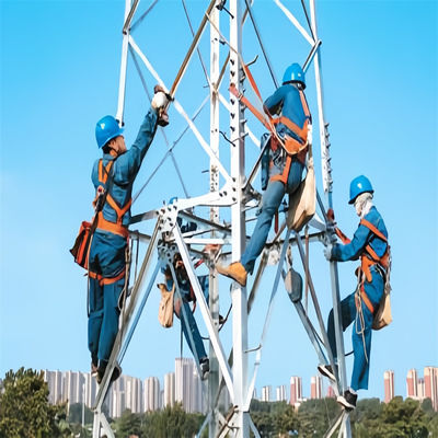 Stahltruss Turm Konische GSM-Struktur Telekommunikation 4 Beinige Winkelstahlturm