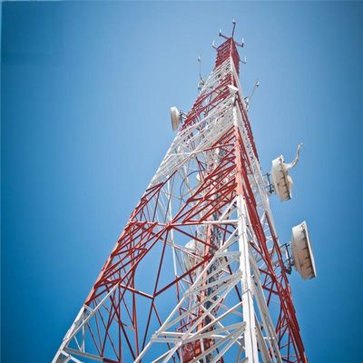 Hersteller 4-beiniger Stahlpylon 5 km Wifi-Sender und Empfänger Winkelgitter Mikrowellen drahtloser Radiostützturm