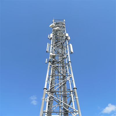 3 Beinige Rohrrohr Rohrrohr selbsttragende Stahl Hot Dip Galvanized Telekommunikation Kommunikation Zellturm
