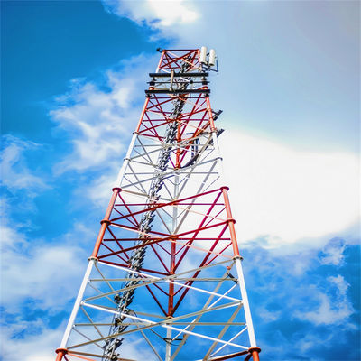 3 Beinige Rohrrohr Rohrrohr selbsttragende Stahl Hot Dip Galvanized Telekommunikation Kommunikation Zellturm