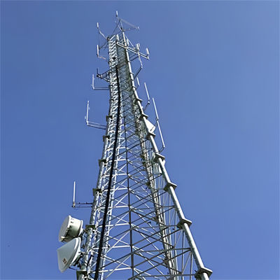 30m Rohr-WLAN 3 Beine Rohrstahlturm Gitter nahtloser Mast Mikrowellenkommunikation Antennenturm