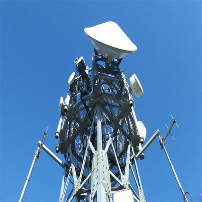 15m 20 30 40 50 Meter Dach Mikrowellenkommunikation Gitter Antenne Funkmast 3 Beine Rohrstahlturm