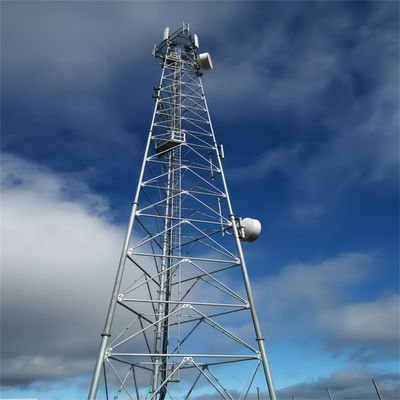 Rundstahl Kommunikation Mobiltelefon Selbsttragende Gitterturm Antenne Rohrmast 3 Beine
