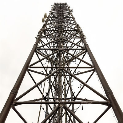 Schraubenpylon aus Eisen mit 3 Beinen, Rohrstahlturm 20 - 65 Meter Mast
