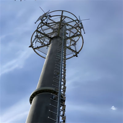 Q345B A572 Galvanisierter Verhüllter Monopolzellturm Kommunikation Höchster Monopolturm