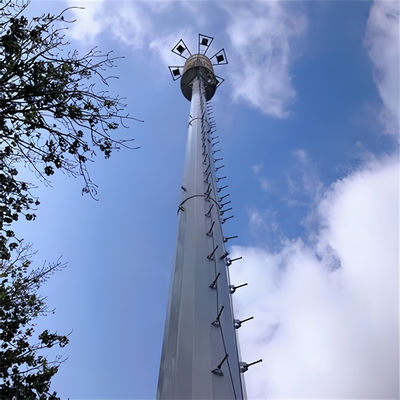 Q345B A572 Galvanisierter Verhüllter Monopolzellturm Kommunikation Höchster Monopolturm