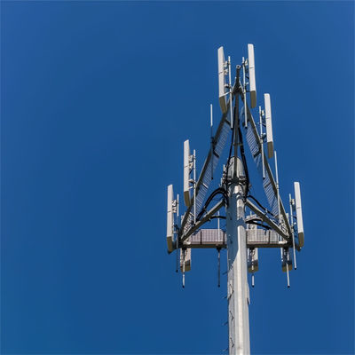 OEM Verzinkte Selbstunterstützung Monopol Antenne Turmmast Für GSM 5G Kommunikationsröhre Turm Pole