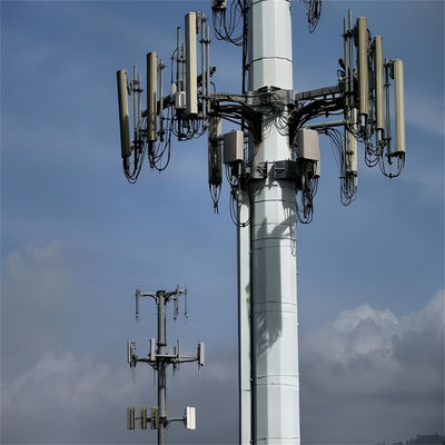 20 Meter 25 30 Meter Antenne Telekommunikation Stahl Monopol Turm Q345B / A572 Material
