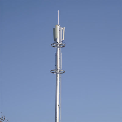 Einmastenkommunikation Antennenpfeiler Monopolturm 30 m Galvanisches Stahl