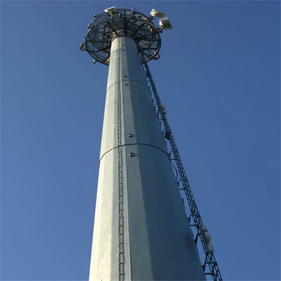 Einrohr-Rundpol GSM-Monopol-Kommunikationsturm 20 m 30 m 40 m hohe selbsttragende Stahlkonstruktion