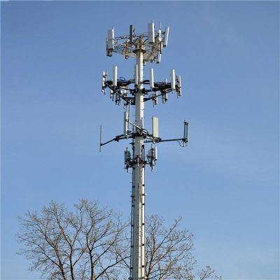 Hot Dip Galvanized Telecom Mast Tower Monopol 30 Meter Q345B/A572 Material