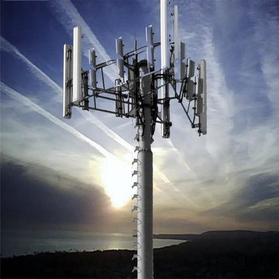 Hot Dip Galvanized Telecom Mast Tower Monopol 30 Meter Q345B/A572 Material