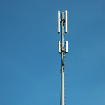 Hot Dip Galvanized Telecom Mast Tower Monopol 30 Meter Q345B/A572 Material