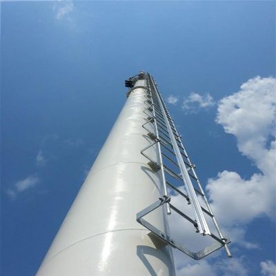 30m 35m 40m Galvanisierte 4g / 5g Zellstellen Monopol Mobiltelefon Turm Signal Mikrowelle