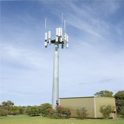 30m 35m 40m Galvanisierte 4g / 5g Zellstellen Monopol Mobiltelefon Turm Signal Mikrowelle