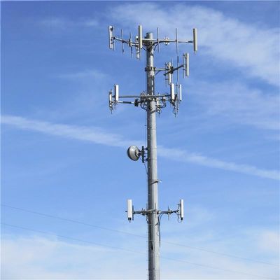 4g 5g drahtloses Mikrowellen Monopol Telekommunikationsturm mit Flangel 5m 12m 36m 45m 55m Meter