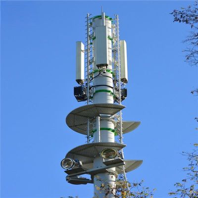 4g 5g drahtloses Mikrowellen Monopol Telekommunikationsturm mit Flangel 5m 12m 36m 45m 55m Meter