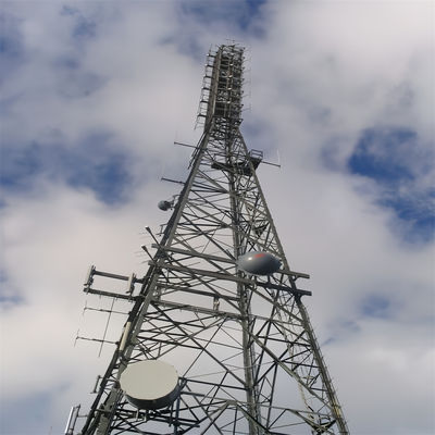 Telekommunikationsunterstützte dreieckige Mast-Konstruktion, mit einem Gießdrahtturm, mit einem verzinkten Stahlgitter, Tubular