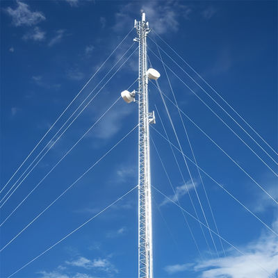 Selbsttragende 3 Beine Guy GSM Antenne Radio Guyed Draht Turm Gitter Stahl Tubular