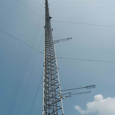 100 Meter Q345 Q235 Q420 Stahlkonstruktion Gießpol Turm Antenne Winkelgitter Kommunikationspol Mast Telekommunikationsturm