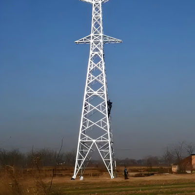 110 Kv Turm Galvanisierte Flanken große Stromleitung Türme Einrohrübertragungsleitung Monopolturm